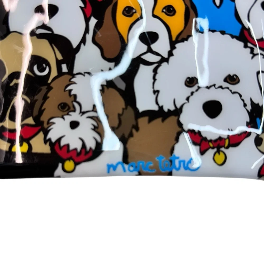 Marc Tetro Cosmetic Dogs Makeup Bag NWOT